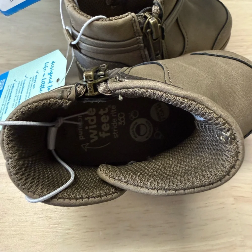 New! Stride Rite Shania taupe boots
